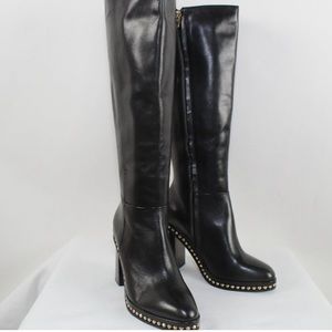 COACH justina tall leather boots